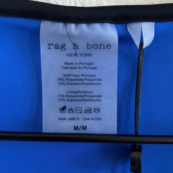 NWT Rag & Bone Zip One Piece Swimsuit Cobalt Blue W294T14JK Medium - Picture 4 of 12